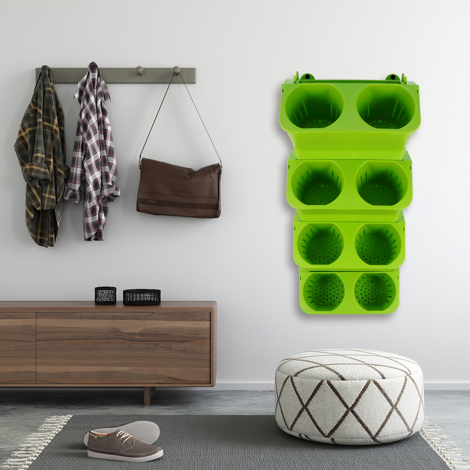 Vertical Wall Planter - Juego de 4 Macetas Verticales de