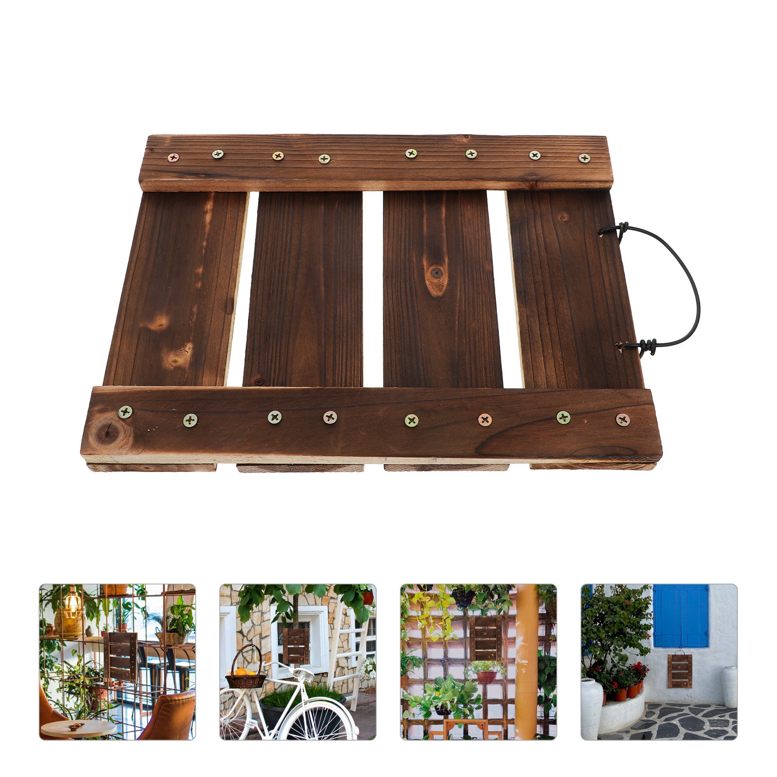 Vertical Wall Planter - Macetero de pared de madera para