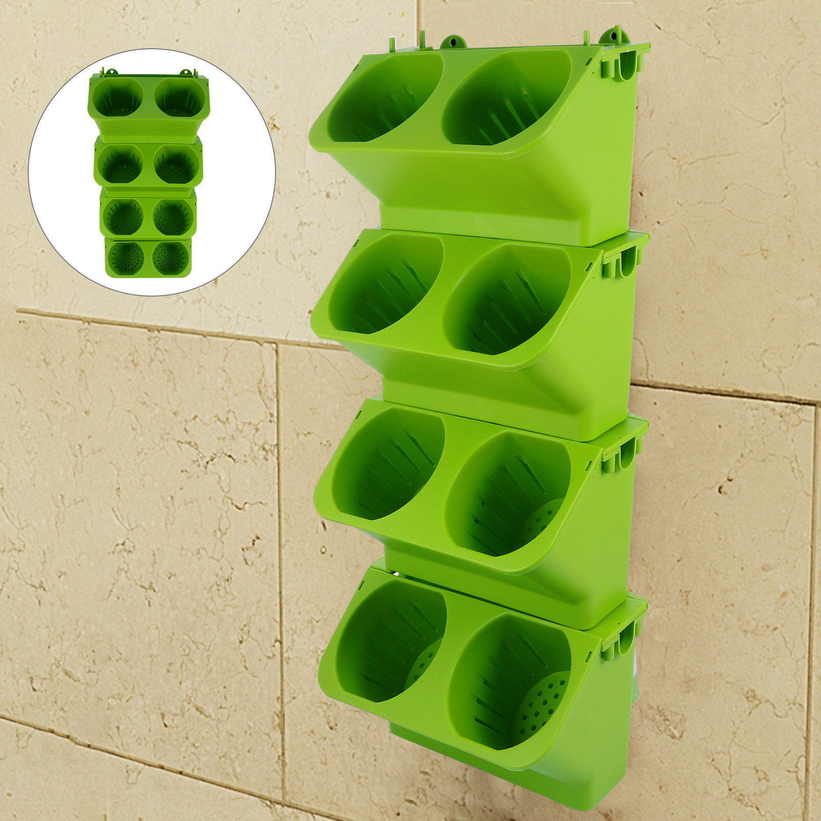 Juego de 4 Macetas Verticales  - Vertical Wall Planter reseña y precio