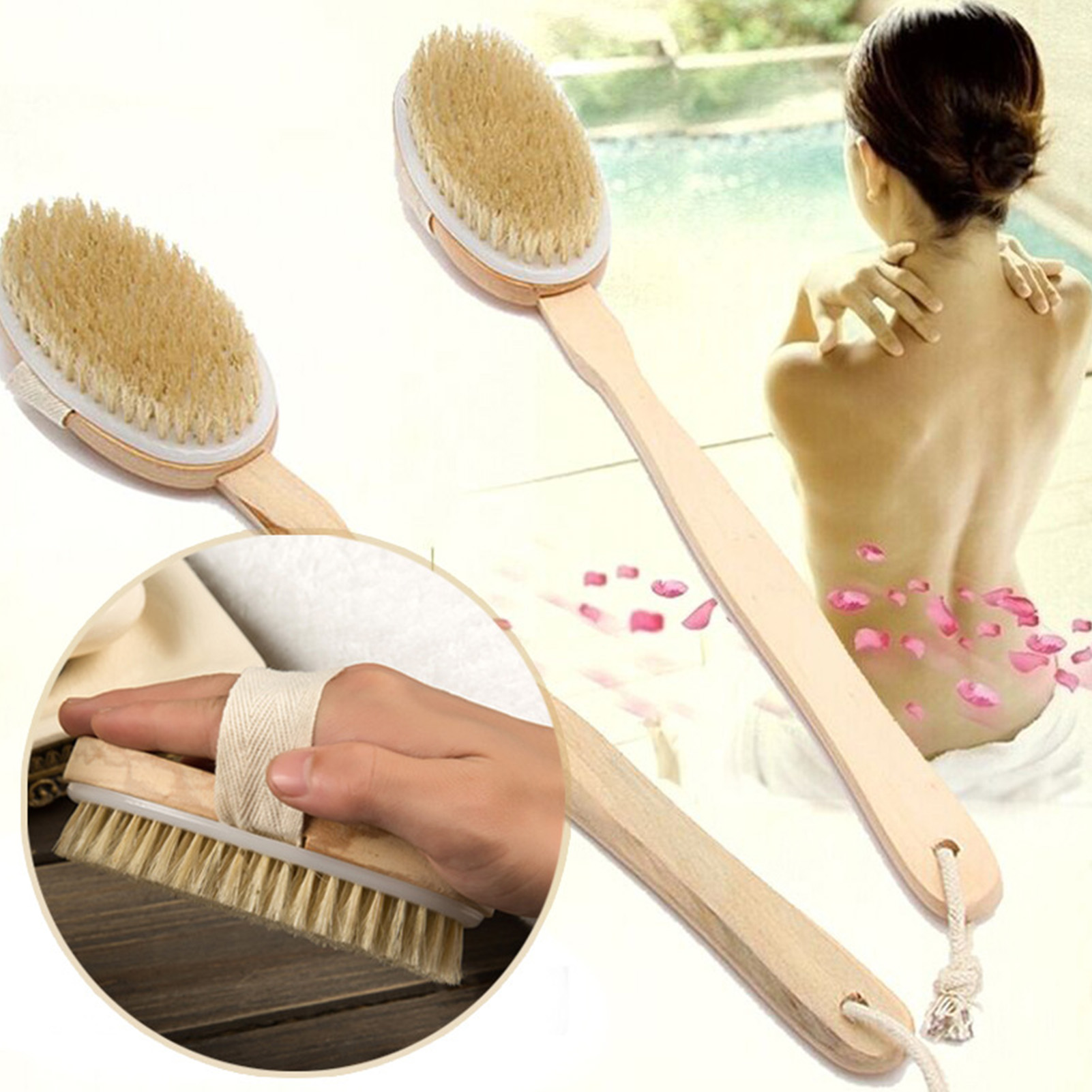 Cepillo de ducha de madera des - Gardening Tools Long Handle reseña y precio