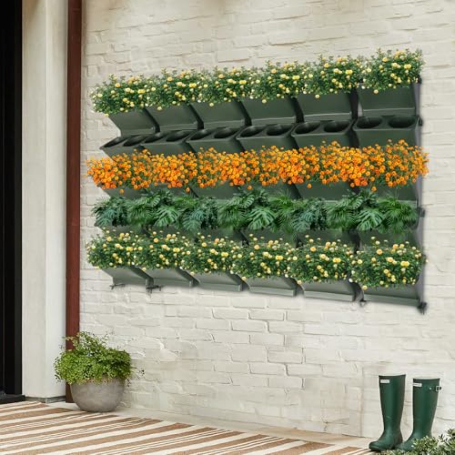 Jardinera vertical para balcón - Vertical Wall Planter reseña y precio